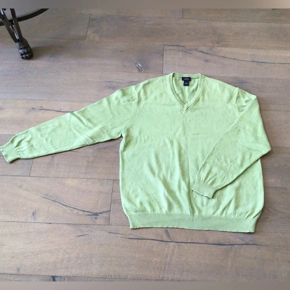 New 346 brooks brothers Pima cotton sweater V Neck Sz XL